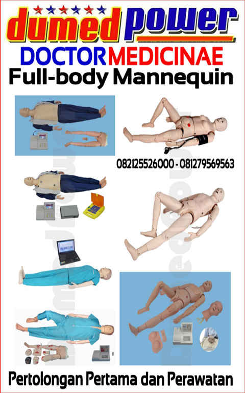Phantom Alat Peraga Full-Body CPR dan Perawatan Manual dan Elektrik Doctor Medicinae