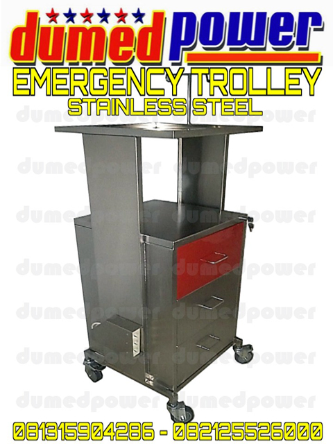 Jual Troly Emergency Stainless Steel Murah