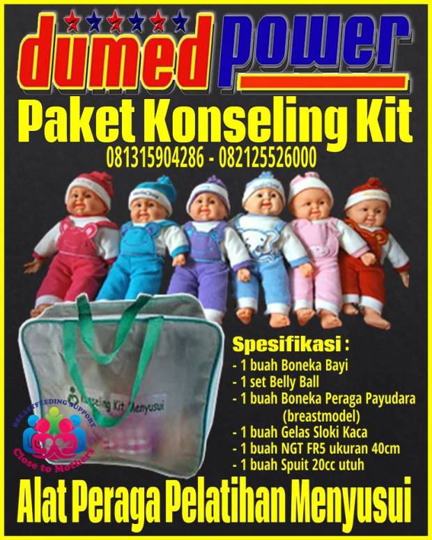 Spesifikasi Paket Konseling Kit - Alat Peraga Pelatihan Menyusui ASI Bayi