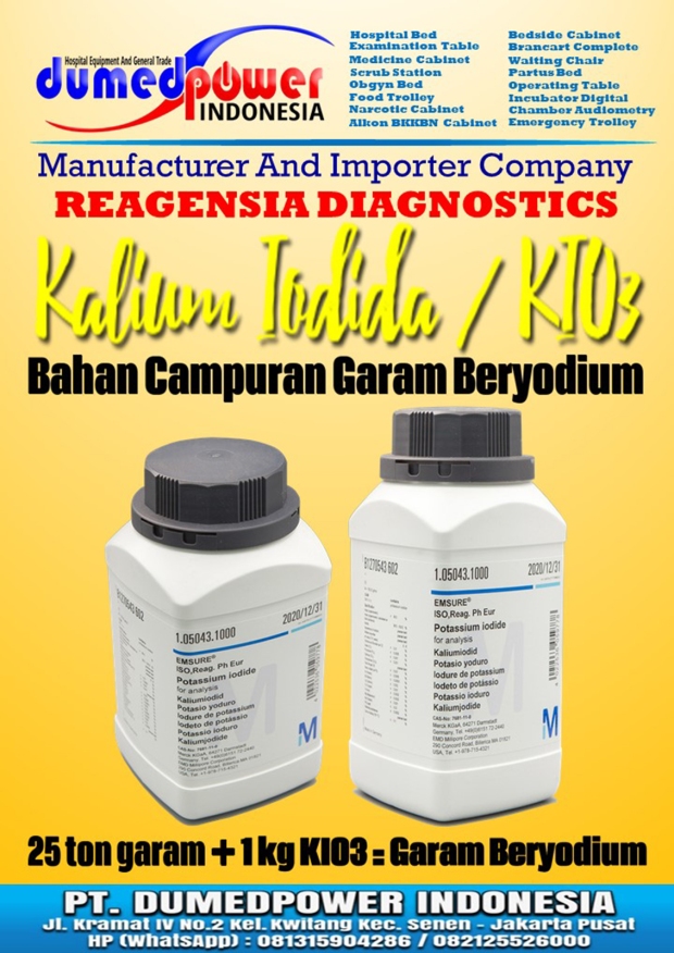 Jual Kalium Iodida-Potassium Iodide-KIO3-Bahan Campuran Garam Iodium-Harga-Murah