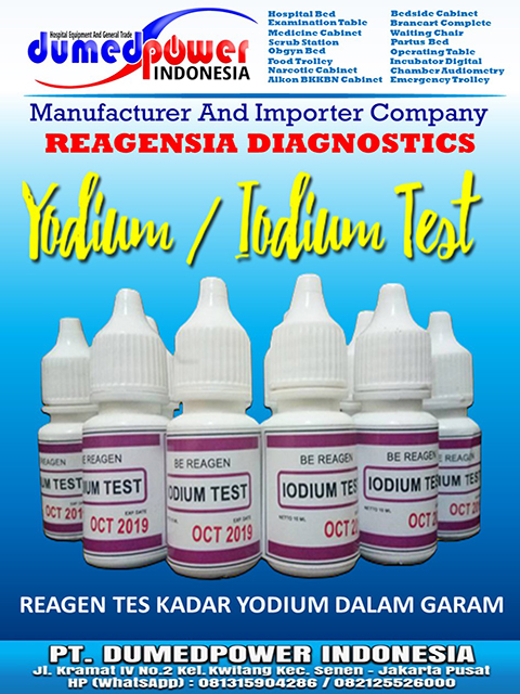 Jual Yodium Test - Iodium Test Harga Murah - Reagen Pemeriksaan Kadar Iodium Pada Garam Dapur dari Pabrik atau Produsen
